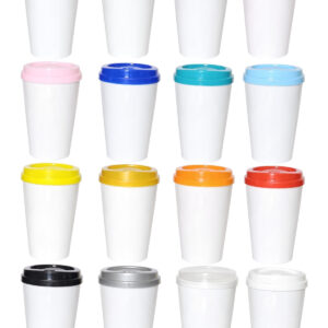 Copo Branco Com Tampa Bucks Varias Cores 300ml